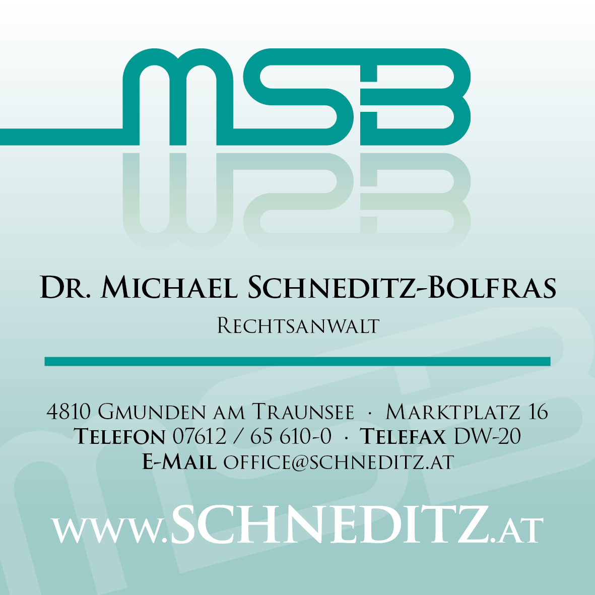 Rechtsanwalt Dr. Schneditz in Gmunden am Traunsee
